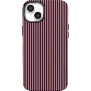Casely iPhone 14 Case | You Can’t Catch Me | Gingerbread Man | Bold Protective Design | Compatible with MagSafe(Stripes and the City | Tiny Pinstripe)
