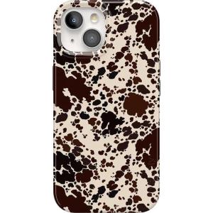 Casely iPhone 15 Case | Hanging Around | Potted Plants Floral | Compatible with MagSafe | Classic Ultra Thin Design(Cowgirl Envy | Cow Print)