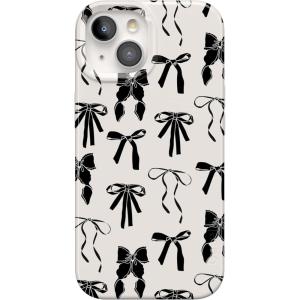 Casely iPhone 15 Case | Hanging Around | Potted Plants Floral | Compatible with MagSafe | Classic Ultra Thin Design(Goth Girlie | Black Bows)