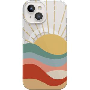 Casely iPhone 15 Case | Hanging Around | Potted Plants Floral | Compatible with MagSafe | Classic Ultra Thin Design(Here Comes the Sun | Colorblock Sunset)