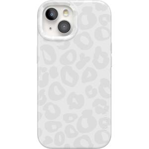 Casely iPhone 15 Case | Hanging Around | Potted Plants Floral | Compatible with MagSafe | Classic Ultra Thin Design(Into the Wild | White Snow Leopard)