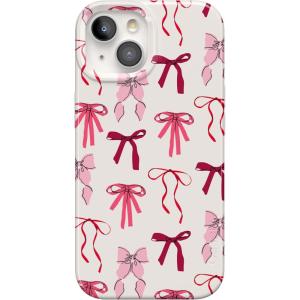 Casely iPhone 15 Case | Hanging Around | Potted Plants Floral | Compatible with MagSafe | Classic Ultra Thin Design(Lover Girlie | Pink Bows)