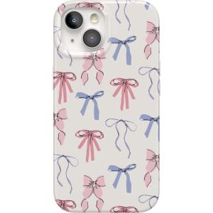 Casely iPhone 15 Case | Powder Pups | Dog Sled | Compatible with MagSafe | Classic Ultra Thin Design(Coquette Girlie | Pastel Bows)