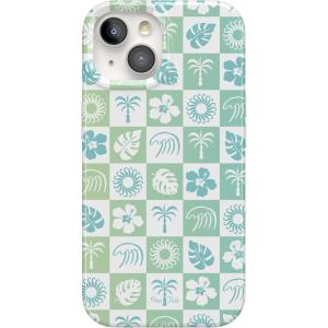 Casely iPhone 15 Case | Powder Pups | Dog Sled | Compatible with MagSafe | Classic Ultra Thin Design(Pura Vida | Coastal Checkers)