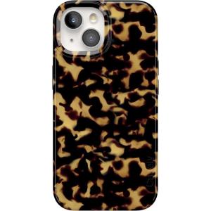 Casely iPhone 15 Case | Powder Pups | Dog Sled | Compatible with MagSafe | Classic Ultra Thin Design(Shell Shocked | Tortoise Print)