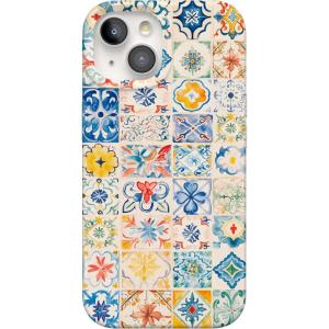 Casely iPhone 15 Case | Powder Pups | Dog Sled | Compatible with MagSafe | Classic Ultra Thin Design(Tuscan Tiles | Dolce Vita)