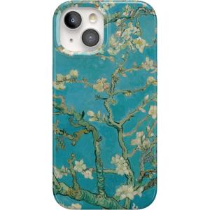 Casely iPhone 15 Case | Powder Pups | Dog Sled | Compatible with MagSafe | Classic Ultra Thin Design(Van Gogh | Almond Blossom Floral)