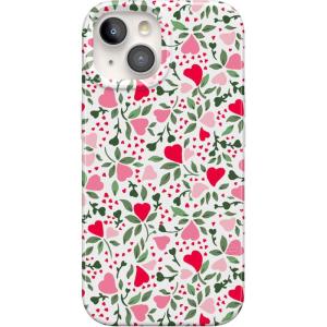 Casely iPhone 15 Case | Powder Pups | Dog Sled | Compatible with MagSafe | Classic Ultra Thin Design(Vines of Love | Floral Heart)