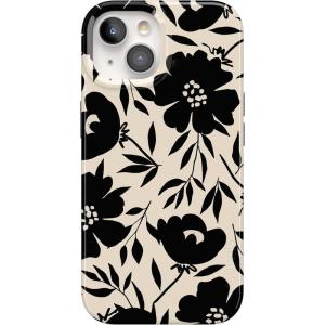 Casely iPhone 15 Case | Sneaky Monkeys | Frida Kahlo Jungle Floral | Compatible with MagSafe | Classic Ultra Thin Design(Dark Fantasy | Contrast Floral)