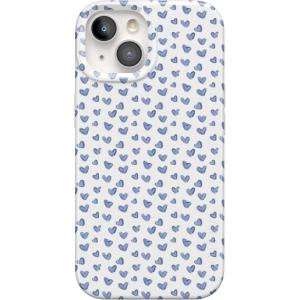 Casely iPhone 15 Case | Sneaky Monkeys | Frida Kahlo Jungle Floral | Compatible with MagSafe | Classic Ultra Thin Design(Lovebug | Blue Hearts)