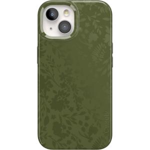 Casely iPhone 15 Case | Sneaky Monkeys | Frida Kahlo Jungle Floral | Compatible with MagSafe | Classic Ultra Thin Design(Moody Monochrome | In the Grove)