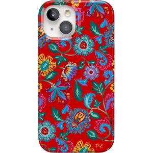 Casely iPhone 15 Case | Sneaky Monkeys | Frida Kahlo Jungle Floral | Compatible with MagSafe | Classic Ultra Thin Design(Painted Flowers | Frida Kahlo Floral)