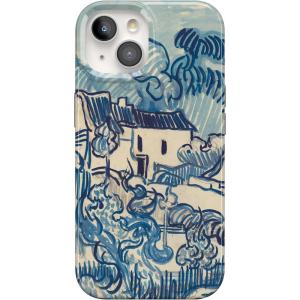 Casely iPhone 15 Case | Sneaky Monkeys | Frida Kahlo Jungle Floral | Compatible with MagSafe | Classic Ultra Thin Design(Van Gogh | Landscape With Houses)