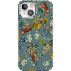 Casely iPhone 15 Case | Sneaky Monkeys | Frida Kahlo Jungle Floral | Compatible with MagSafe | Classic Ultra Thin Design(Van Gogh | Vincent’s Flowers)