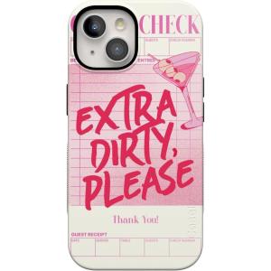 Casely iPhone 15 Case | Twilight Flora | Moody Monochrome | Bold Protective Design | Compatible with MagSafe(Extra Dirty Please | Fun on Weekdays)