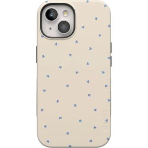 Casely iPhone 15 Case | Twilight Flora | Moody Monochrome | Bold Protective Design | Compatible with MagSafe(I’m Yours | Tiny Hearts)