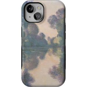 Casely iPhone 15 Case | Twilight Flora | Moody Monochrome | Bold Protective Design | Compatible with MagSafe(Monet’s Morning | The Met Museum)