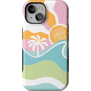 Casely iPhone 15 Case | Twilight Flora | Moody Monochrome | Bold Protective Design | Compatible with MagSafe(Pura Vida | Tropical Dreams)