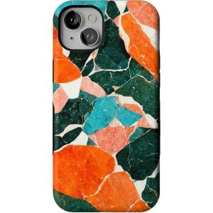 Casely iPhone 15 Case | Twilight Flora | Moody Monochrome | Bold Protective Design | Compatible with MagSafe(Yes  of Quartz! | Sculpted Marble)