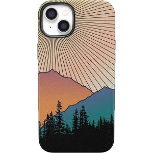 Casely iPhone 15 Plus Case | All The Fun Things | Fun on Weekdays | Bold Protective Design | Compatible with MagSafe(Golden Hour | Mountain Sunset)