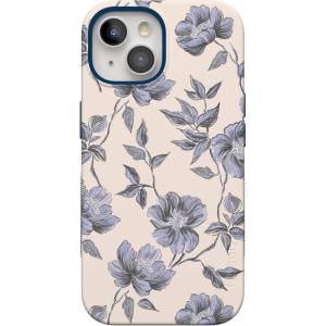 Casely iPhone 15 Plus Case | All The Fun Things | Fun on Weekdays | Bold Protective Design | Compatible with MagSafe(Ink & Iris | Vintage Floral)