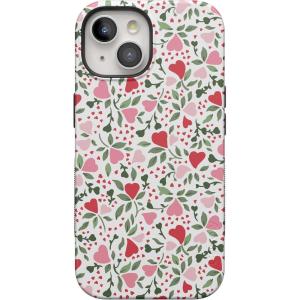 Casely iPhone 15 Plus Case | All The Fun Things | Fun on Weekdays | Bold Protective Design | Compatible with MagSafe(Vines of Love | Floral Heart)