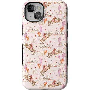 Casely iPhone 15 Plus Case | Navy Floral | Full Bloom | Bold Protective Design | Compatible with MagSafe(Cowgirl Canyon | FashionPass)