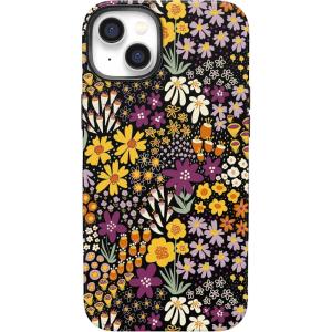 Casely iPhone 15 Plus Case | Navy Floral | Full Bloom | Bold Protective Design | Compatible with MagSafe(Falling for You | Plum Floral)