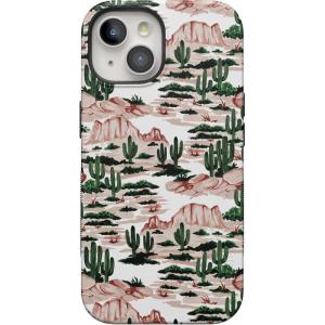 Casely iPhone 15 Plus Case | Navy Floral | Full Bloom | Bold Protective Design | Compatible with MagSafe(Gold Rush | Desert)