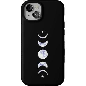 Casely iPhone 15 Plus Case | Navy Floral | Full Bloom | Bold Protective Design | Compatible with MagSafe(It’s Just a Phase | Marble Moon Marble)