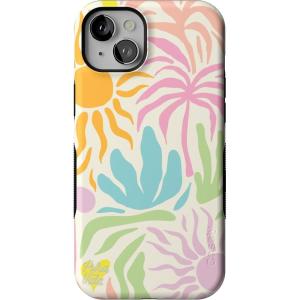 Casely iPhone 15 Plus Case | Navy Floral | Full Bloom | Bold Protective Design | Compatible with MagSafe(Pura Vida | Oasis)