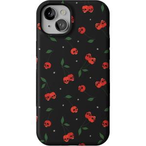 Casely iPhone 15 Plus Case | Navy Floral | Full Bloom | Bold Protective Design | Compatible with MagSafe(Sweet Revenge | Cherry Skulls)