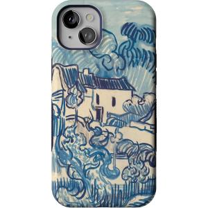 Casely iPhone 15 Plus Case | Navy Floral | Full Bloom | Bold Protective Design | Compatible with MagSafe(Van Gogh | Landscape With Houses)