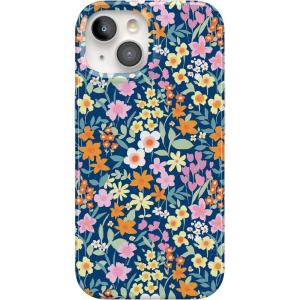 Casely iPhone 15 Plus Case | Vines of Love | Floral Heart | Compatible with MagSafe | Classic Ultra Thin Design(Full Bloom | Navy Floral)