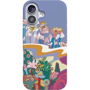 Casely iPhone 17 Case | Full Bloom | Navy Floral | Compatible with MagSafe | Classic Ultra Thin Design(Beneath the Waves | The Beatles Yellow Submarine)