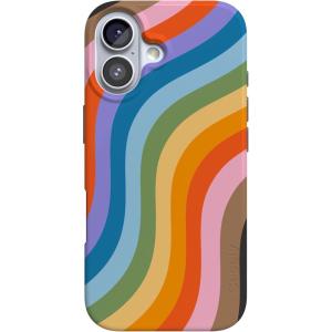 Casely iPhone 17 Case | Full Bloom | Navy Floral | Compatible with MagSafe | Classic Ultra Thin Design(Love for All | Rainbow Pride)