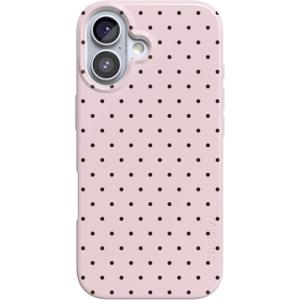 Casely iPhone 17 Case | Full Bloom | Navy Floral | Compatible with MagSafe | Classic Ultra Thin Design(On the Dot | Pink Polka Dot)