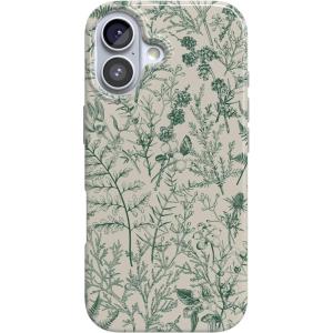 Casely iPhone 17 Case | Full Bloom | Navy Floral | Compatible with MagSafe | Classic Ultra Thin Design(Sage Garden | Green Floral)