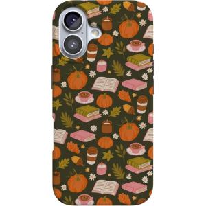 Casely iPhone 17 Case | Full Bloom | Navy Floral | Compatible with MagSafe | Classic Ultra Thin Design(Small Town Magic | Fall Faves)