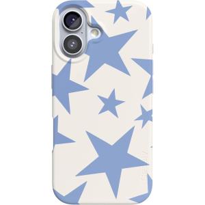 Casely iPhone 17 Case | Full Bloom | Navy Floral | Compatible with MagSafe | Classic Ultra Thin Design(Stars Align | Blue & White Stars)