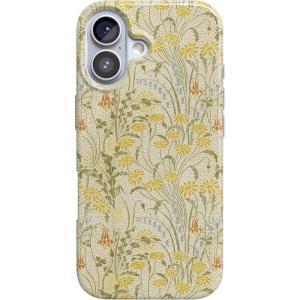 Casely iPhone 17 Case | Moody Monochrome | Bordeaux Rose | Compatible with MagSafe | Classic Ultra Thin Design(Boho Blooms | Golden Floral)