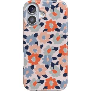 Casely iPhone 17 Case | Moody Monochrome | Bordeaux Rose | Compatible with MagSafe | Classic Ultra Thin Design(Field of Flowers | Pastel Floral)