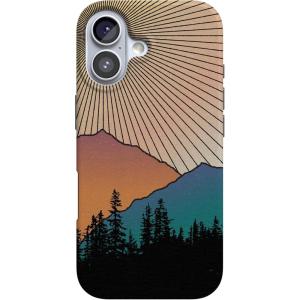 Casely iPhone 17 Case | Moody Monochrome | Bordeaux Rose | Compatible with MagSafe | Classic Ultra Thin Design(Golden Hour | Mountain Sunset)