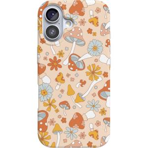 Casely iPhone 17 Case | Moody Monochrome | Bordeaux Rose | Compatible with MagSafe | Classic Ultra Thin Design(Mushroom Magic | Retro Floral)