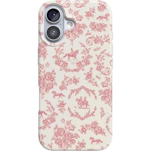 Casely iPhone 17 Case | Moody Monochrome | Bordeaux Rose | Compatible with MagSafe | Classic Ultra Thin Design(Western Bloom | Jenna Palek x Casely)