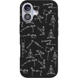 Casely iPhone 17 Case | Powder Pups | Dog Sled | Compatible with MagSafe | Classic Ultra Thin Design(Corpse Pose | Skeleton Yoga)
