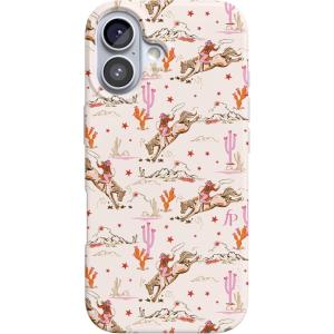 Casely iPhone 17 Case | Powder Pups | Dog Sled | Compatible with MagSafe | Classic Ultra Thin Design(Cowgirl Canyon | FashionPass x Casely)