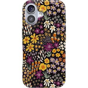 Casely iPhone 17 Case | Powder Pups | Dog Sled | Compatible with MagSafe | Classic Ultra Thin Design(Falling for You | Plum Floral)