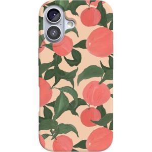 Casely iPhone 17 Case | Powder Pups | Dog Sled | Compatible with MagSafe | Classic Ultra Thin Design(Feeling Peachy | Blush Vines)