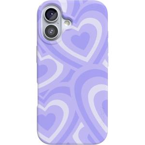 Casely iPhone 17 Case | Powder Pups | Dog Sled | Compatible with MagSafe | Classic Ultra Thin Design(Love Song | Lavender Heart)